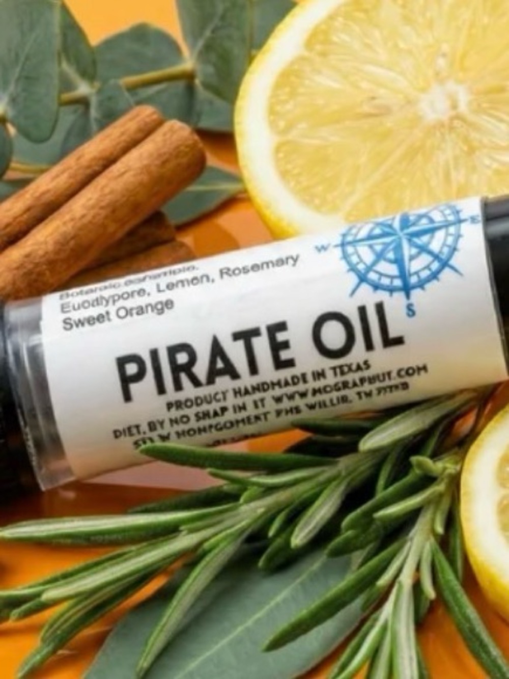 No Crap in It. Pirates Oil. Inhaler.
